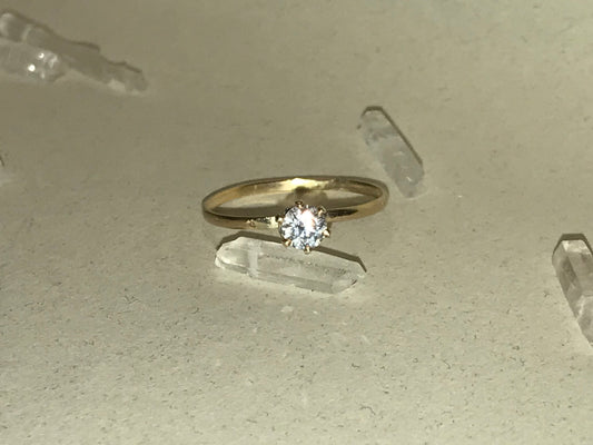 Simple CZ Gold Filled Ring