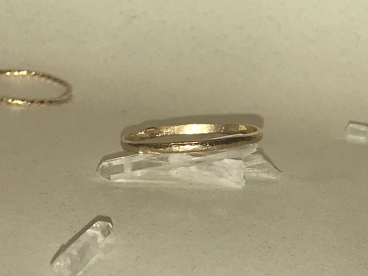 Hammered Gold Stacking Ring