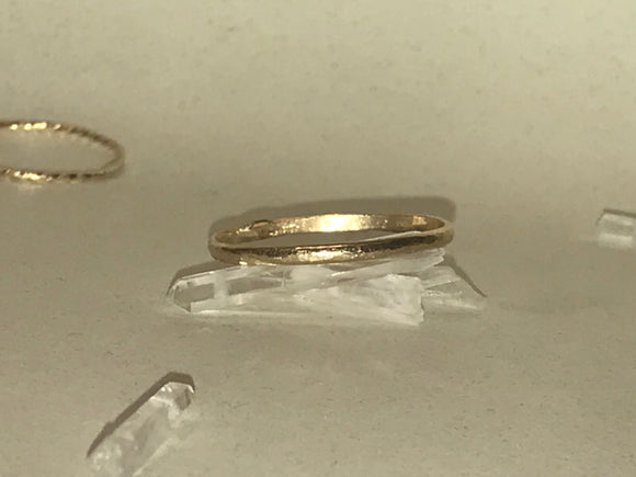 Hammered Gold Stacking Ring